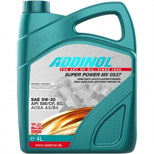 Моторное масло ADDINOL Super Power MV 0537 5W-30, 4л