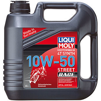 Масло моторное LIQUI MOLY Motorbike 4T Synth Street Race 10W-50 (4л)