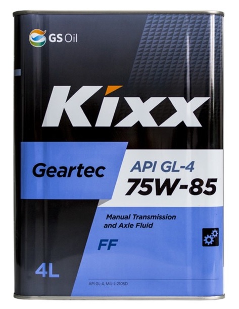 Трансмиссионное масло KIXX GEARTEC FF GL-4 75W-85, 4л