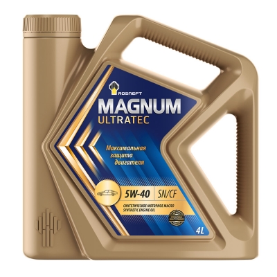 Моторное масло Rosneft Magnum Ultratec 5W-40 SN/CF, 4л
