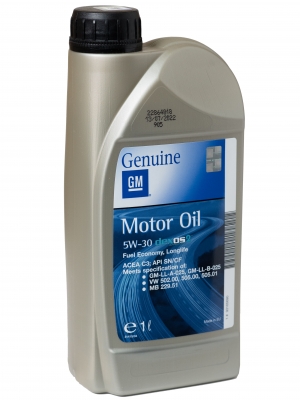 Моторное масло General Motors Dexos2 5W-30, 1л