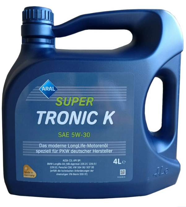 Моторное масло Aral SUPER TRONIC K С3 5W-30, 4л
